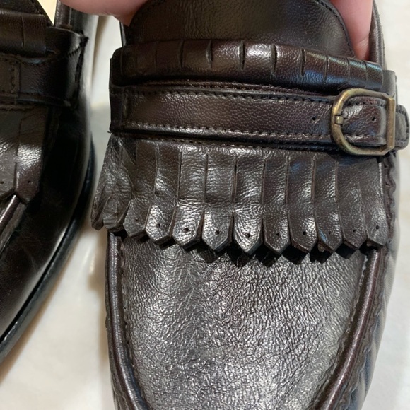 NWOT Mens Freeman Slip on Brown Leather Loafers Sz 10M - Picture 7 of 7